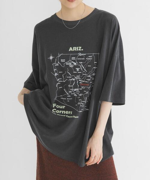tシャツ オーバーサイズプリントTEE レディースの画像