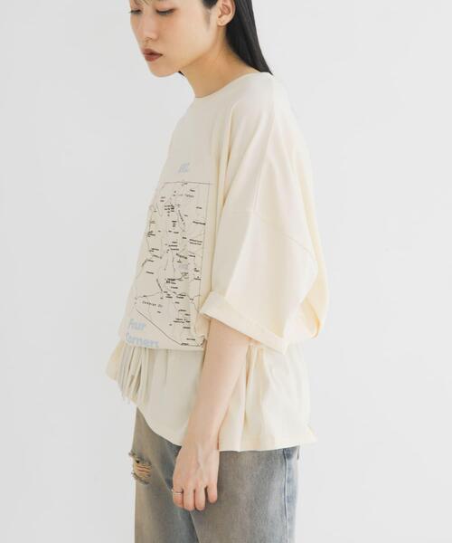 tシャツ オーバーサイズプリントTEE レディースの画像