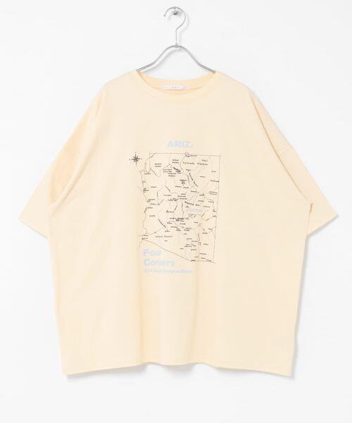 tシャツ オーバーサイズプリントTEE レディースの画像