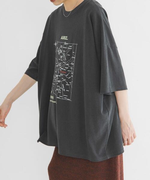 tシャツ オーバーサイズプリントTEE レディースの画像