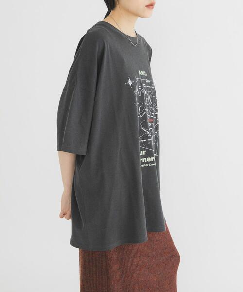 tシャツ オーバーサイズプリントTEE レディースの画像