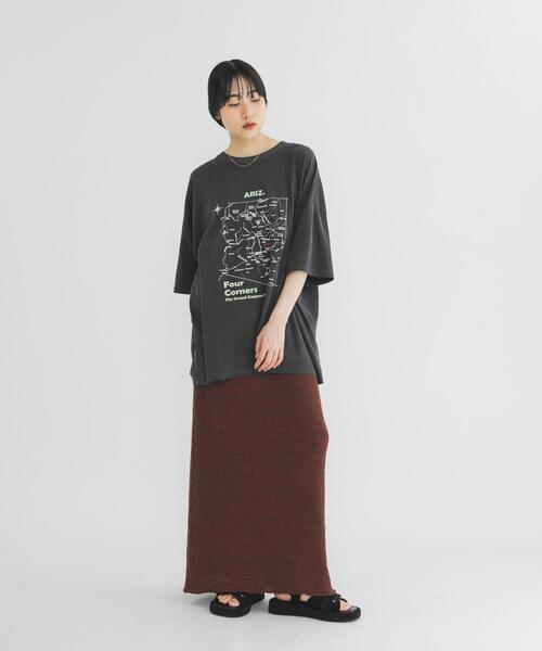 tシャツ オーバーサイズプリントTEE レディースの画像