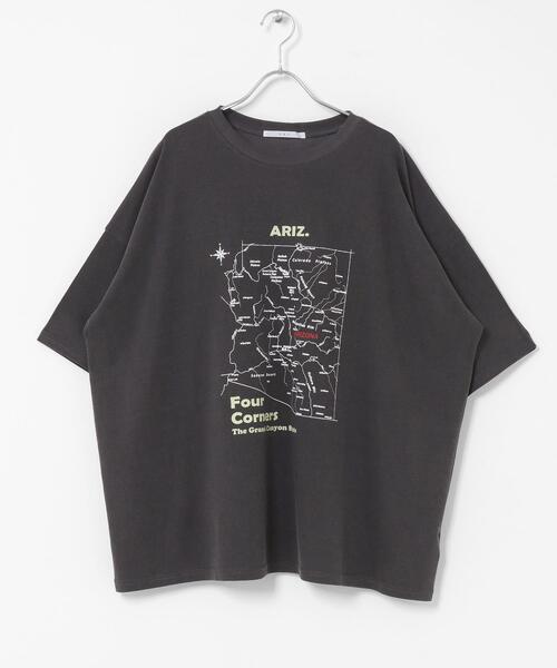 tシャツ オーバーサイズプリントTEE レディースの画像