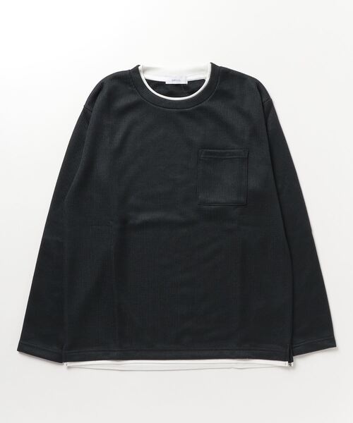「SHIPS any」 長袖Tシャツ MEDIUM オリーブ メンズ_画像3