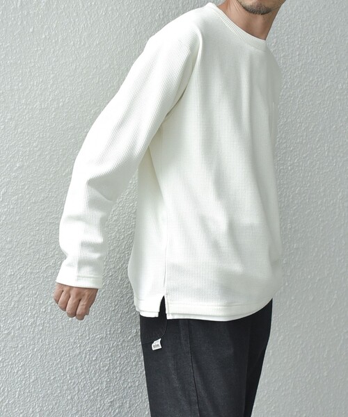 「SHIPS any」 長袖Tシャツ MEDIUM オリーブ メンズ_画像4