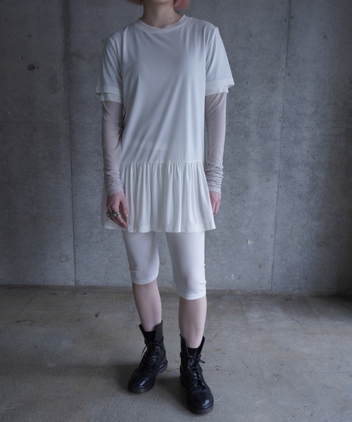 「G.V.G.V.」 半袖カットソー ONE SIZE ブラック レディース_画像6