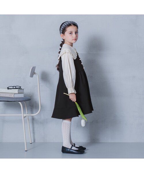 「p.premier」 「KIDS」ノースリーブワンピース 100 ブラック キッズ_画像3