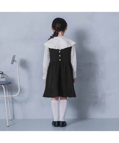 「p.premier」 「KIDS」ノースリーブワンピース 100 ブラック キッズ_画像4