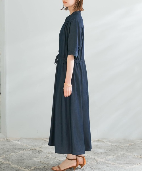 「URBAN RESEARCH ROSSO」 半袖ワンピース FREE ブルー レディース_画像10