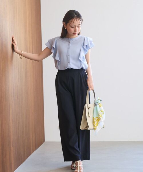 COHINA（コヒナ） ワイドパンツ スラックス パンツ 「接触冷感」とろみ