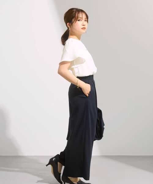 COHINA（コヒナ） ワイドパンツ スラックス パンツ 「接触冷感」とろみ
