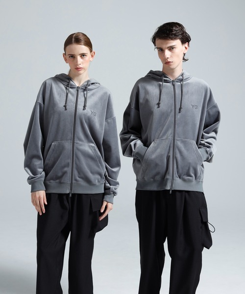 パーカー Y-3 VELVET CORDUROY ZIP HOODIE メンズ レディース