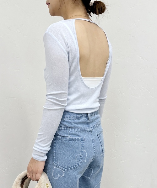 「U by SPICK&SPAN」 長袖カットソー FREE ピンク系その他 レディース_画像9