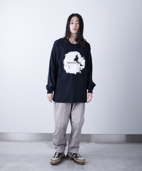 「VIRGOwearworks」 長袖Tシャツ 5 ホワイト メンズ_画像8