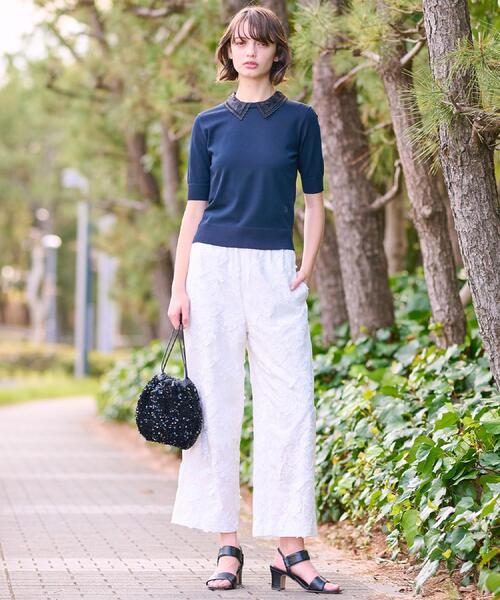 「DRESSTERIOR」 半袖ニット 36 ベージュ レディース_画像3