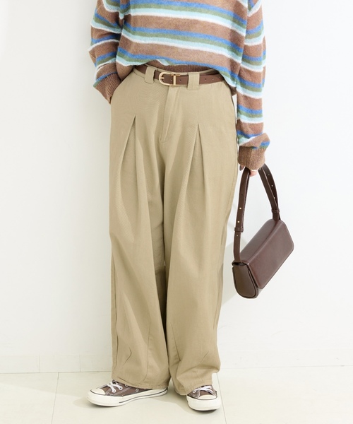 「B.C STOCK」 「Simplicite」チノパンツ SMALL ベージュ レディース_画像5