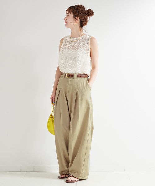 「B.C STOCK」 「Simplicite」チノパンツ SMALL ベージュ レディース_画像9