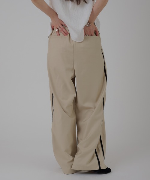 「MUHET」 スラックス MEDIUM チャコールグレー レディース_画像5