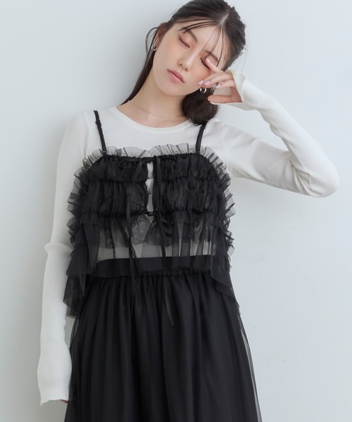 Tiny EDEN キャミソール 「中野恵那 着用」チュールレイヤード