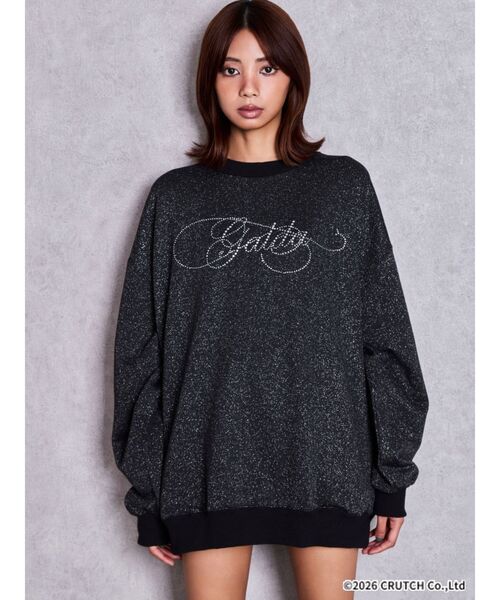 GYDA（ジェイダ） tシャツ GYDA×GALFY GalDA bijouラメBIGプルオーバー
