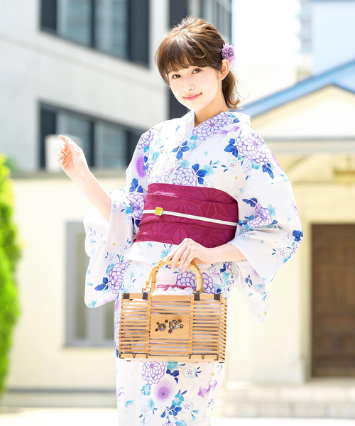 bonheur saisons（ボヌールセゾン） 浴衣 浴衣3点セット （浴衣＋帯＋