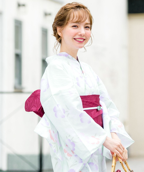 bonheur saisons（ボヌールセゾン） 浴衣 浴衣3点セット （浴衣＋帯＋