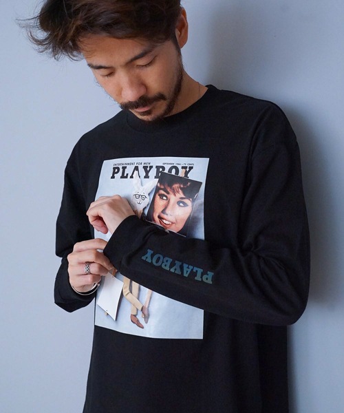 Playboy 7 モチーフロンT XLサイズ Missguided x Playboy Women Oversized Sweatshirt With Animal