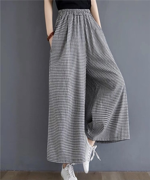 週末SALE！美品 Y's ダメージ加工 ギンガムチェックパンツ 週末SALE！美品 Y's ダメージ加工 ギンガムチェックパンツ 楽天