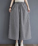 パンツ ギンガムチェックスカーチョ レディースの詳細画像3