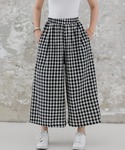 パンツ ギンガムチェックスカーチョ レディースの詳細画像2
