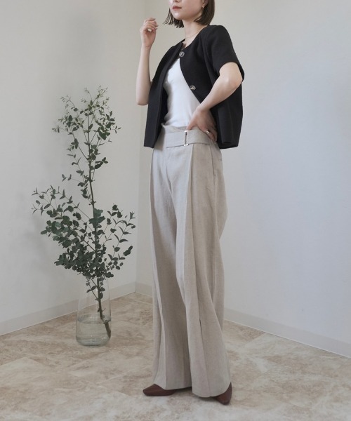 LE'RURE ノーカラージャケット アイボリー 新品
