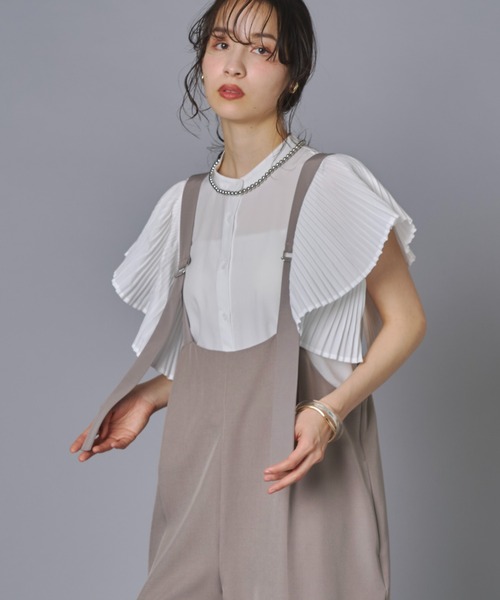 terrace tシャツ 半袖 プリーツフリルブラウス レディース : ZOZOTOWN