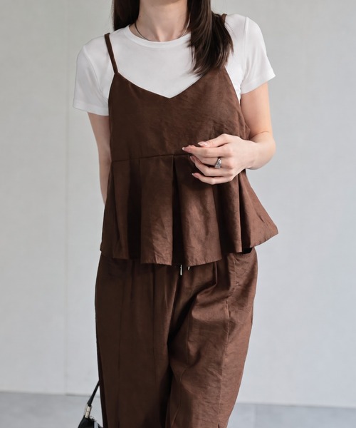 sakishimatokyo セットアップ 夏 ボックスプリーツキャミ＆ワイド
