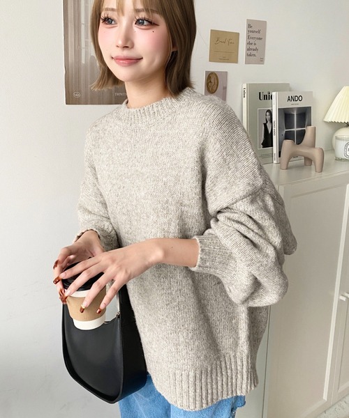 EPOCA★美品★キュプラストレッチ スタンドカラーニットプルオーバー セール】 キュプラストレッチ スタンドカラーニットプルオーバー