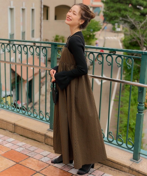 titivate（ティティベイト） ワンピース チェックボリューム