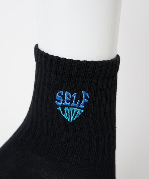 WEGO（ウィゴー） 靴下 WEGO/ハートロゴ刺繍ソックス レディース