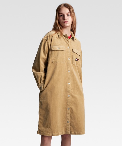 TOMMY JEANS（トミー・ジーンズ） シャツワンピース コーデュロイ