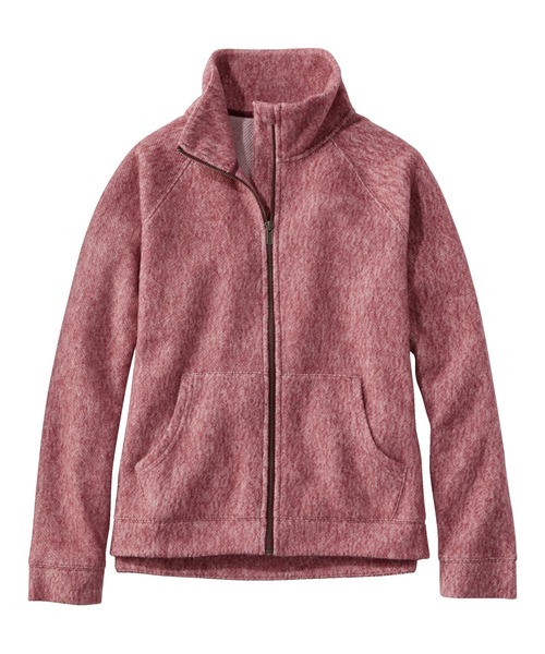 カーディガン ヘリテージ・マールド・フリース、ジップ・カーディガン 米国フィット・プチ レディース L.L.Bean カーディガン ヘリテージ・マールド・フリース、ジップ