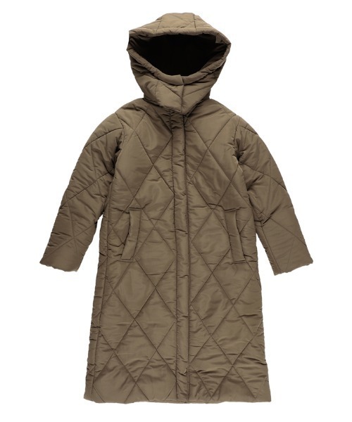 coca（コカ） ダウン ダウンジャケット ダイヤキルトフード付きロング