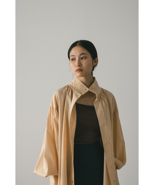 caramel ブラウス上下セット STYLEMIXER ブラウス シャツ 2WAYスタンドカラーステッチシャツ