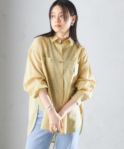 SHIPS for women / シップスウィメン 〈手洗い可能〉シアー ダブル ポケット シャツ ◇ SHIPS for women / シップスウィメン 〈手洗い可能〉シアー