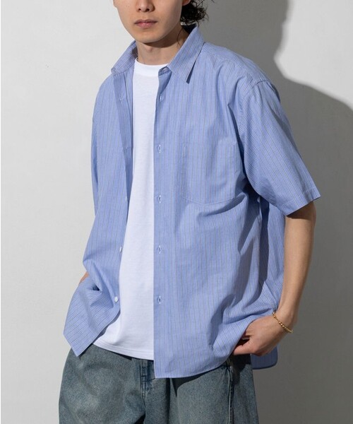 シャツ ブラウス メンズ NEW LOOSE FIT BROAD RC SHIRT SS/ニュー ルーズフィット ブロード レギュラーカラーシャツ シ｜zozo｜05