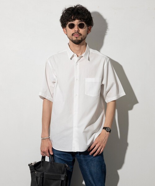 シャツ ブラウス メンズ NEW LOOSE FIT BROAD RC SHIRT SS/ニュー ルーズフィット ブロード レギュラーカラーシャツ シ｜zozo｜25