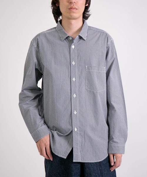 日本製　teshioni × foufou メンズ　レギュラーカラー　長袖シャツ 日本製 teshioni × foufou メンズ レギュラーカラー 長袖シャツ