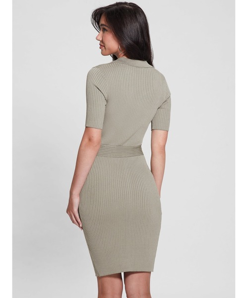【GUESS】レディース ポロ 半袖 セーター ワンピース GUESS ワンピース Destiny Sweater Polo Dress : ZOZOTOWN Yahoo