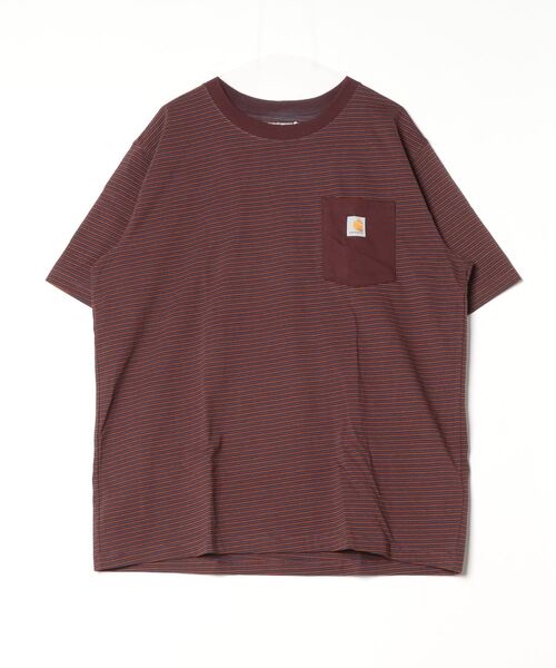 【carhartt】\"S/S Dashner\"ストライプ コットンTシャツ/Graphite s-s-dashner-t-shirt-dashner-