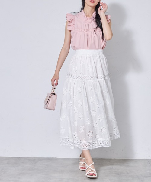 新品タグ付き トッコクローゼット ZOZO限定 カットワークレーススカート tocco closet スカート 「ZOZO限定」カットワークレーススカート