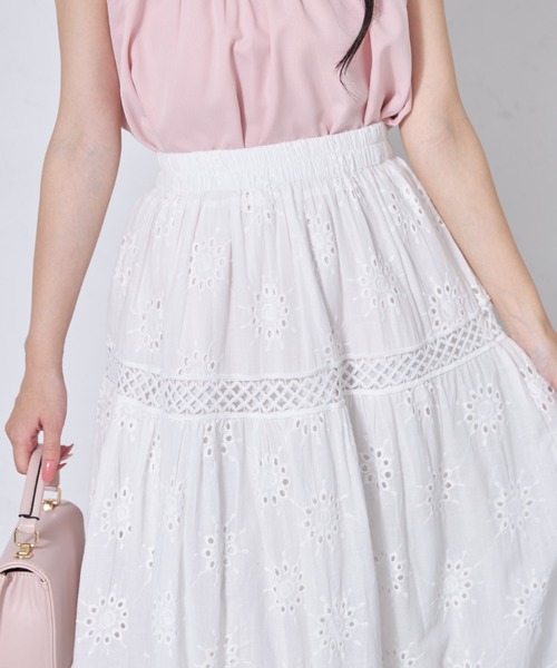 新品タグ付き トッコクローゼット ZOZO限定 カットワークレーススカート tocco closet スカート 「ZOZO限定再販」カットワークフラワー