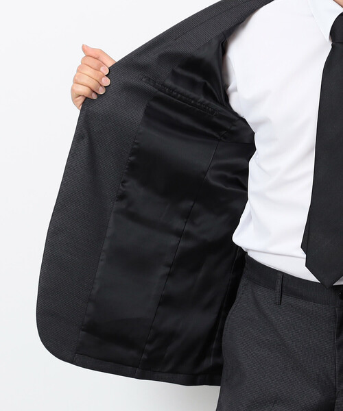 COMME CA ISM セットアップ グレーパターン ウォッシャブル