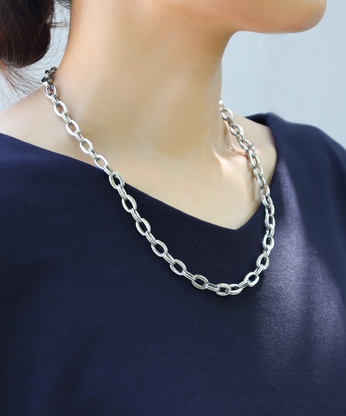 ネックレス 金属アレルギー対応「ieLS」ステンレス ダブルチェーン